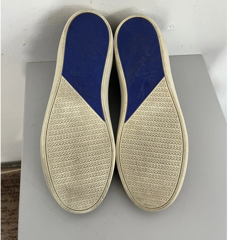 Rothy's Chelsea Boots Women 10.5 Navy Blue Knit Slip On Ankle‎ Booties